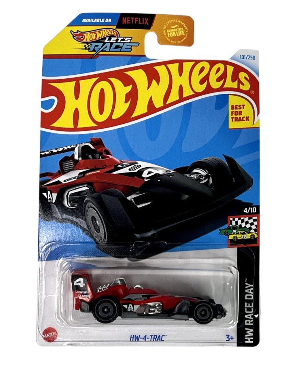 Hot Wheels HW 4-Trac Race Day 10/250 Red Formula Car 1:64